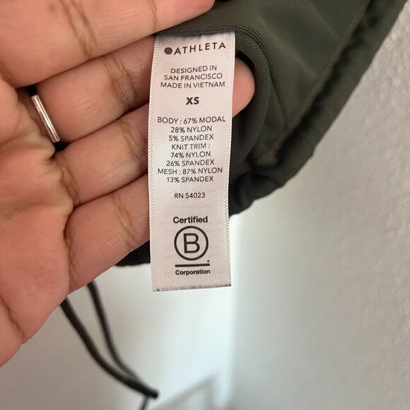 Athleta Sweatshirt Women's Sz XS Mountain Olive  Hermosa Mock Neck - Picture 6 of 7